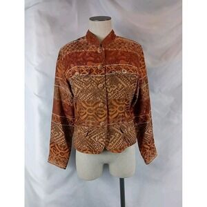 Vintage Scott Taylor Jacket Women's Petite Size Large Animal Print‎ Tapestry